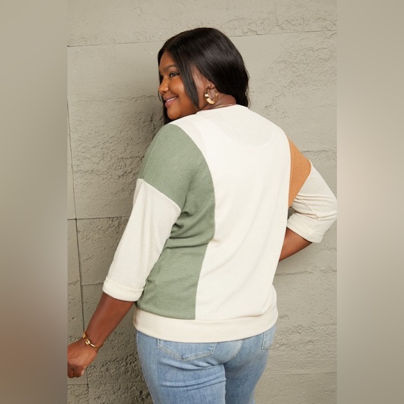 Sew In Love Tri-Color Pattern Blouse - Picture 9 of 11